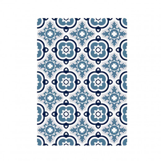 Colors & Shapes Triangle Compositions Oriental Pattern Notebook, Blue Design
