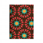 Colors & Shapes Geometric Flower Oriental Pattern Notebook, Red Design