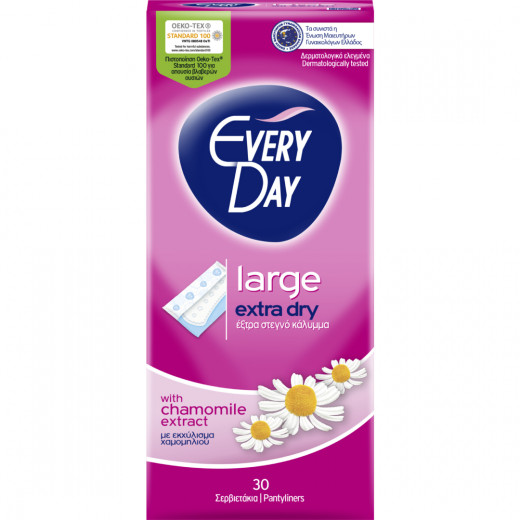 EveryDay Extra Dry Pads Large, 30 pads