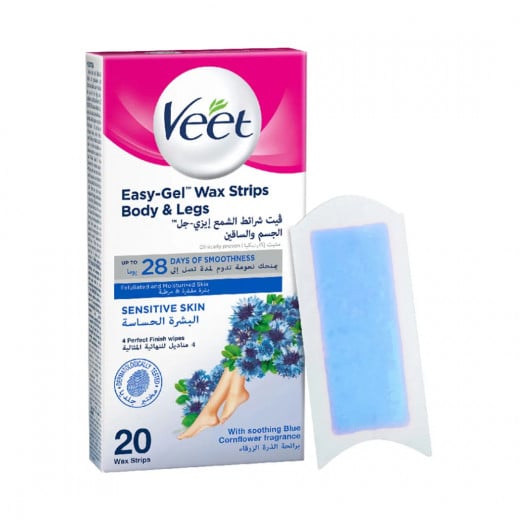 Veet Wax Strips Hair Removal for Sensitive Skin 20 Pack