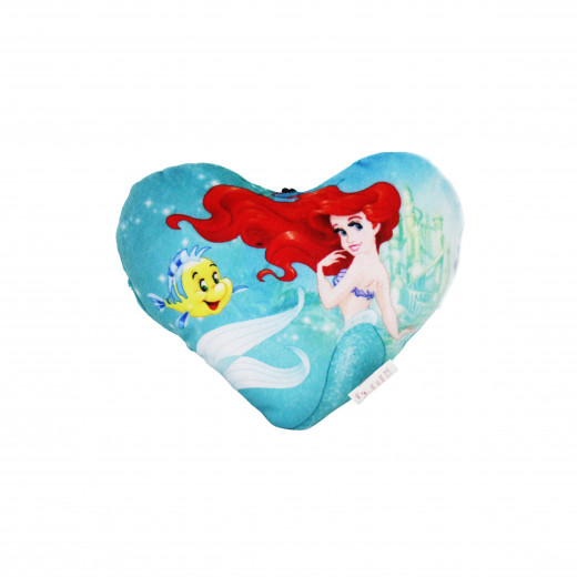 Disney Princess Kids Plush Pillow with Hook, Heart Design, Multi Color