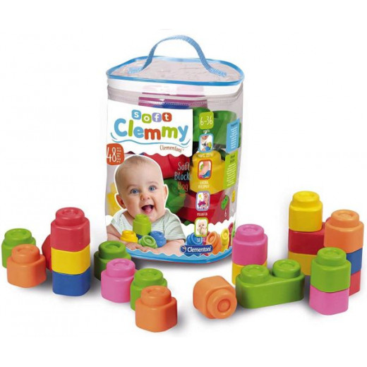 Clementoni Soft Clemmy Baby Block Set, 48 Pieces