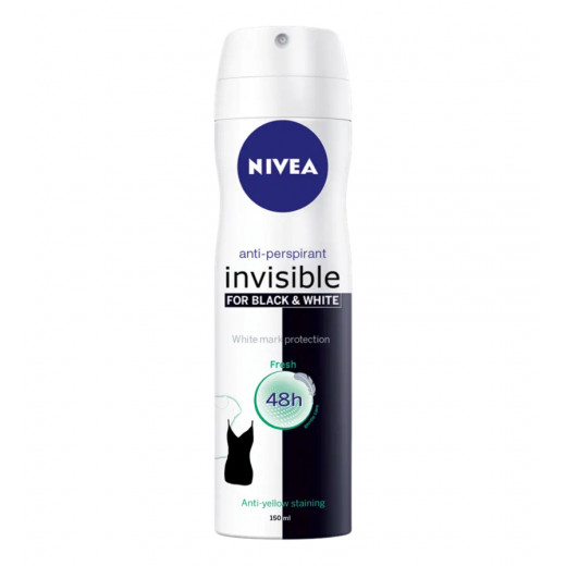 Nivea Clean Invisible Black & White Spray Deodorant, 150ml