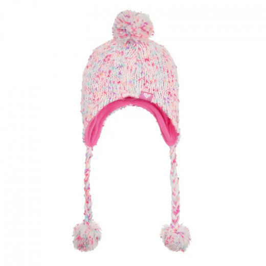 Cool Club Winter Hat With A Cute Knitted Design, Pink Color