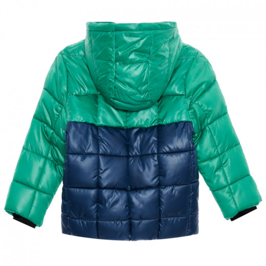 Cool Club Colorful Winter Jacket With Soft Fleece Lining, Blue & Green Color