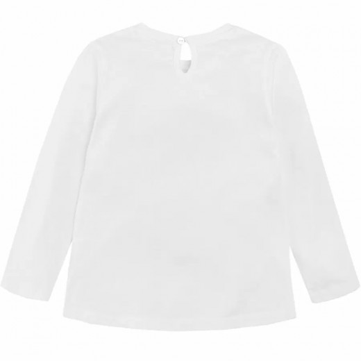 Cool Club Cotton Blouse with Cute Design, White color