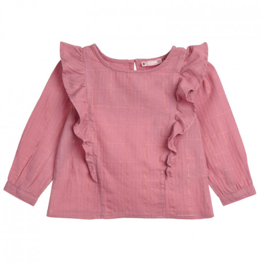 Cool Club Long Sleeve Blouse With Ruffles