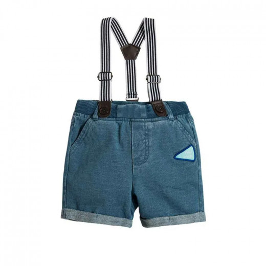 Cool Club Cotton Short Overall With Straps