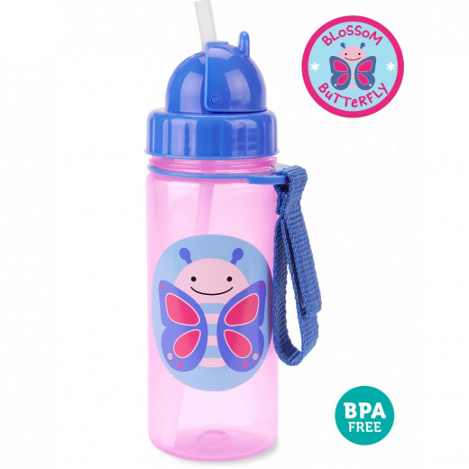 Skip Hop Zoo Straw Bottle, Blossom Butterfly Design, 390 Ml