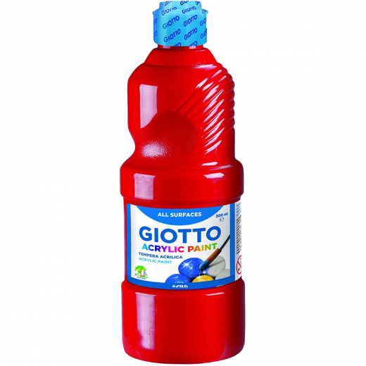 Giotto Acrilic, Red Color, 500 Ml