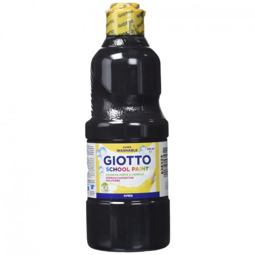 Giotto School Paint, Black Color, 500 Ml