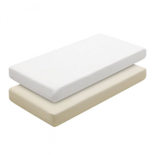 Cambrass Fitted Sheet Vichy , Beige Color, 60*120Cm, 2 Pieces