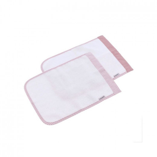 Cambrass Vichy towel Set, Pink Color, 25*35 Cm, 2 Pieces