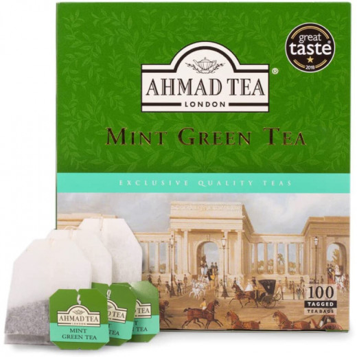 شاي اخضر بالنعناع, 100 كيس من احمد تي
