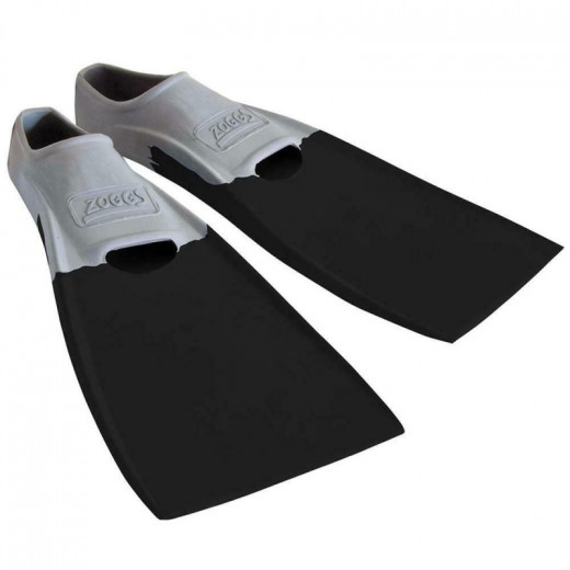 Zoggs Swimming Long Blade Rubber Fins, Black Color