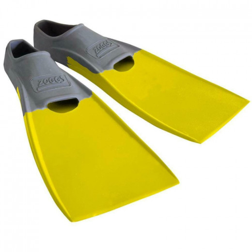 Zoggs Swimming Long Blade Rubber Fins, Yellow Color