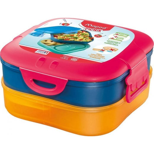 Maped Picnik - Concept 3 in 1 Lunch Box, Red, 1400 ml