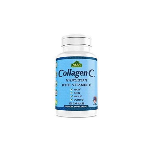 كبسولات كولاجين سي مع البيوتين 120 كبسولة  من ألفا فيتامين