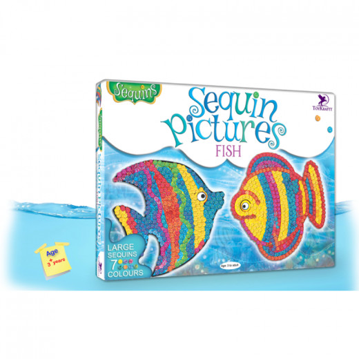 Toy Kraftt Sequin Art Kit, Fish Design