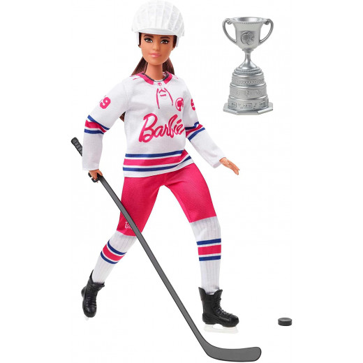 Barbie Winter Jersey Sports Hockey Player Doll, Assorted