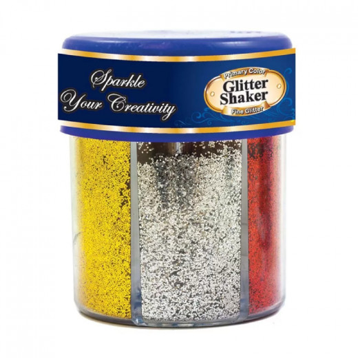 Bazic Glitter Shaker, Primary Color