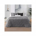 Manterol Bubble Velvet Winter Comforter Set, Grey Color, King Size,  6 Pieces