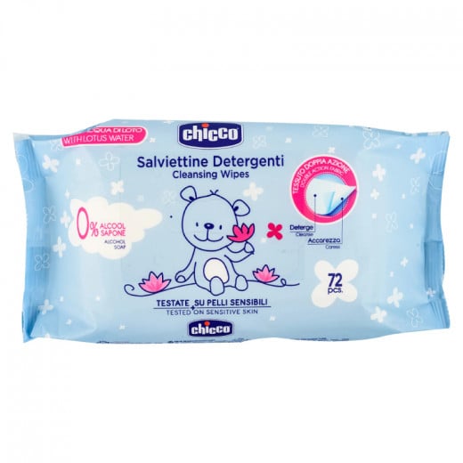 Chicco Baby Wet Wipes Natural Sensation, 72 Pieces