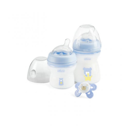 Chicco Natural Feeling Gift Set, Blue Color, 250 Ml