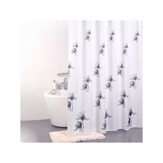 Weva Bath Terms Shower Curtain, Grey, 180*200