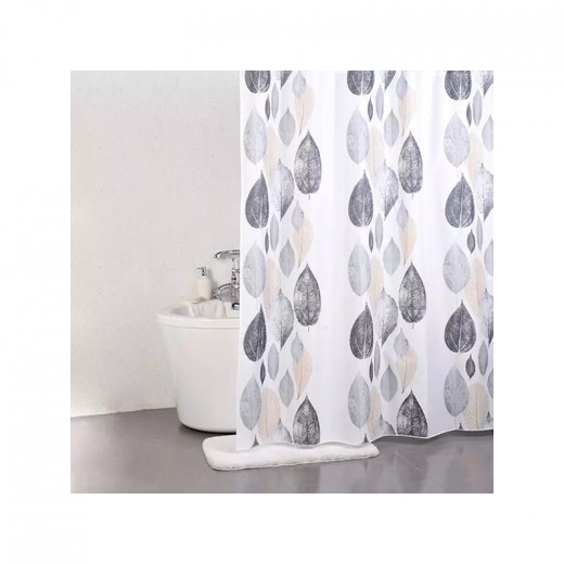 Weva Shower Curtain Water Proof Fade Out, Leaf Design, 240*200