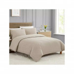Nova Home "Simply" Crinkled Comforter Set, Sand Color, Size Queen, 4 Pieses
