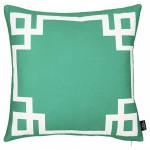 Nova Home Geometric Story Printed Cushion Cover, Green Color, 45x45 Cm