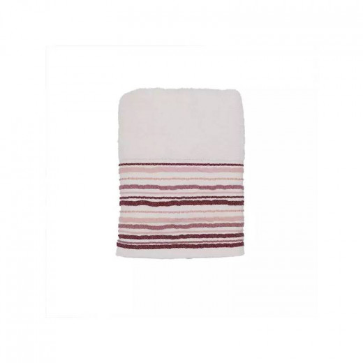 Nova Home 100% Cotton Jacquard Towel, Lvory Color, Size 70*140