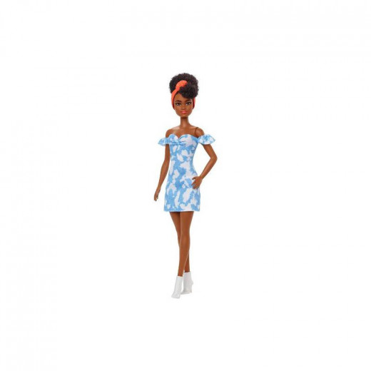 Barbie Fashionistas Doll, Off Shoulder Bleached Denim Dress