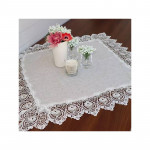 Nova Home  "Berna" Lace Coffee Table Tablecloth Set, Beige Color, 3 Pieces