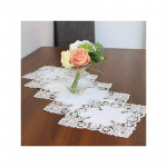 Nova Home  "Berna" Lace Coffee Table Tablecloth Set, Ivory Color, 4 Pieces