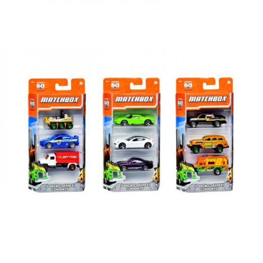 MatchBox Mini Cars, Assortment Color, 3 Pieces