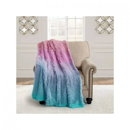 Nova Home Primrose Fur Throw - Rainbow 130*170 cm