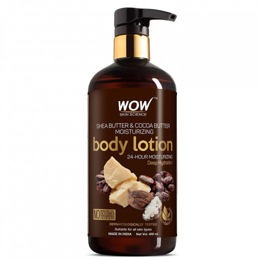Wow Skin Science Shea & Cocoa Butter Body Lotion, 400ml