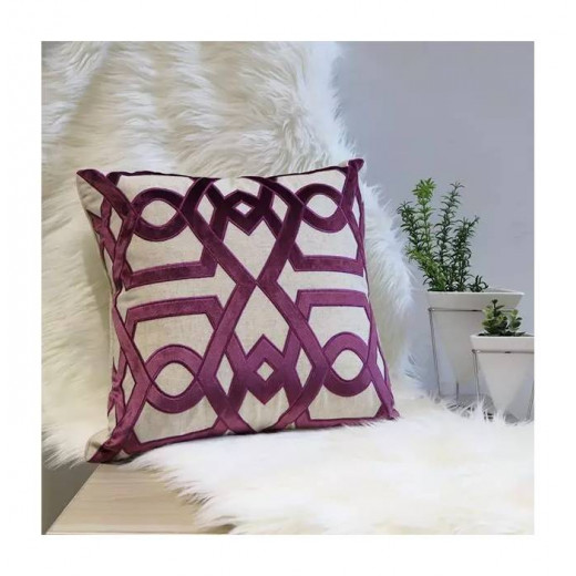 Nova home lucy cushion cover, 45x45 cm , purple color