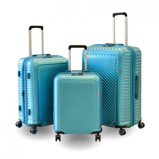 ARMN Titanium Hard Luggage 3 Pieces ,Blue Color