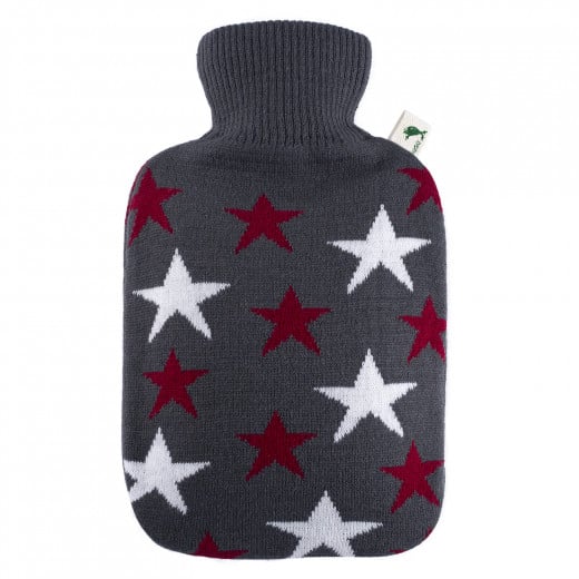Hugo Frosch Hot Water Bottle - Grey Knitted Cover