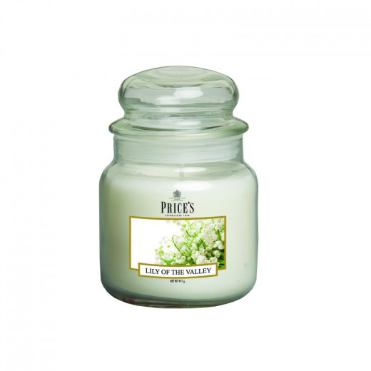Price's Medium Scented Candle Jar With Lid, Lily Of The Valley