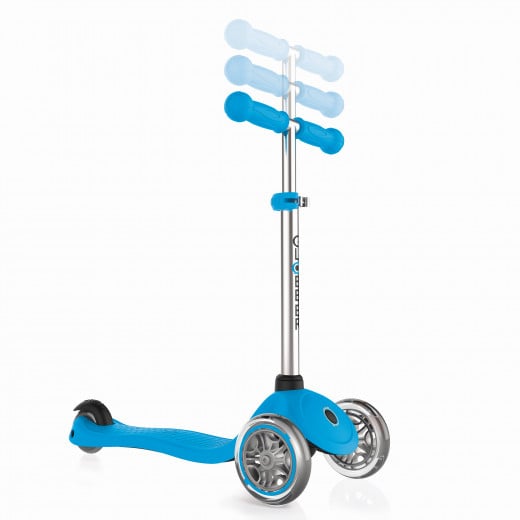 Globber Primo 3-Wheel Kids Kick Scooter, Adjustable Height, Blue Color