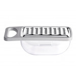 Madame coco, Daily Garlic and Cheese Grater with Container, Soft Grey
