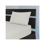 Cannon Dots & Stripes Bed Sheet Set, Poly Cotton, Ivory Color, Queen Size, 3 Pieces