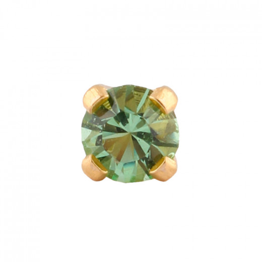 Studex Gold Plated Heartlite Aug Peridot, 3 Mm For Kids