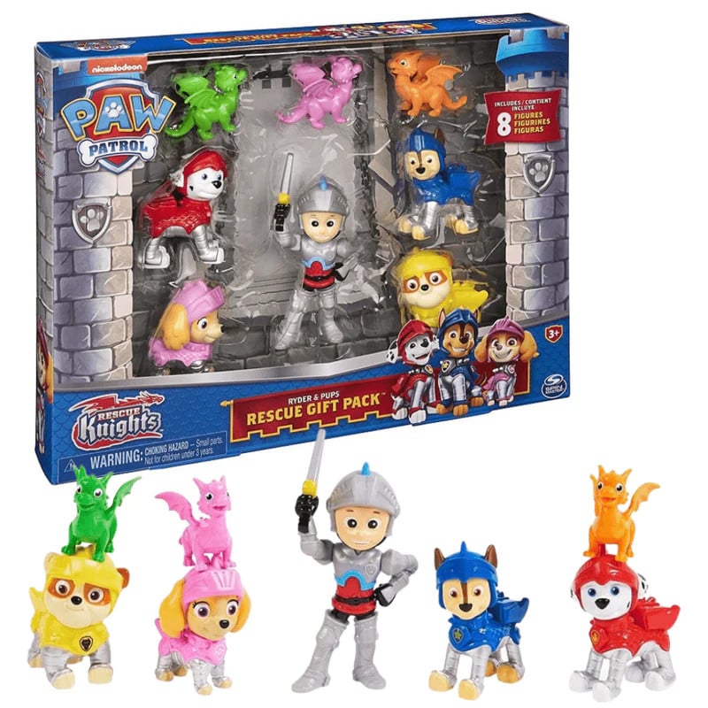 PAW Patrol: Rescue Knights - Ryder and Pups, 8 pc. Figure Gift Pack