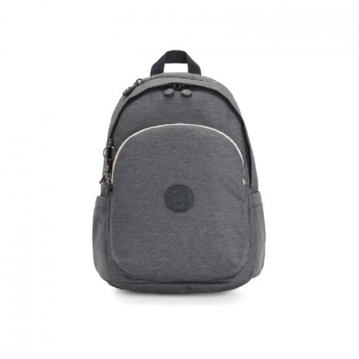 Kipling Delia Medium Backpack with Front Pocket and Top Handle, Grey Color