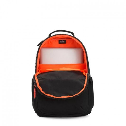 Kipling Seoul Backpack with Laptop Protection, Black Color